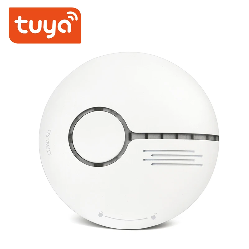 Tuya-Detector de humo independiente, Detector de temperatura WiFi, Sensor de alarma inalámbrico para casa y oficina inteligente