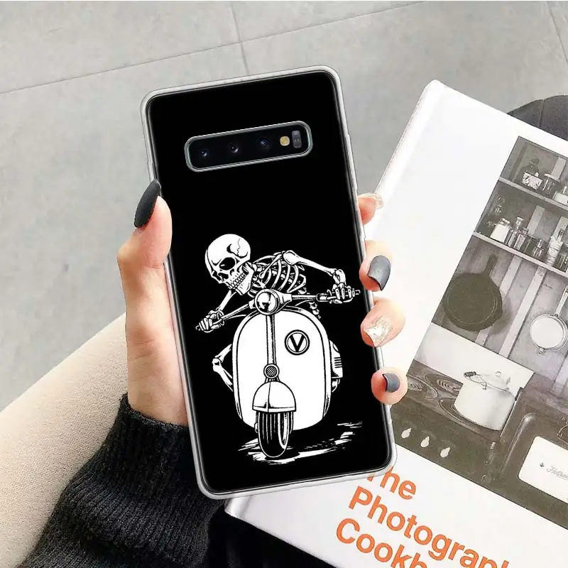 TR170-3 Забавный чехол с изображением черепа для samsung Galaxy Note 10, 9, 8, S10+ Lite, S9, S8, J4, J6, J8 Plus,, S7, S6 Edge, мягкий чехол для телефона C - Цвет: TR170-3
