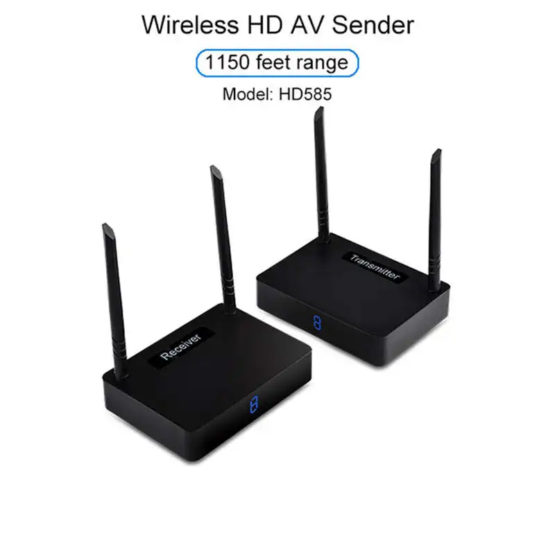  Hd595 3D Holographic Projector Wireless Hdmi Transmitter Receiver Video 5.8 Ghz 450M Sender Extende