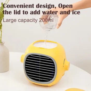 

Mini Portable Air Conditioner USB Desktop Air Cooler Fan Air Conditioner Small Fan Mini Table Cooler FanHome Office Desk