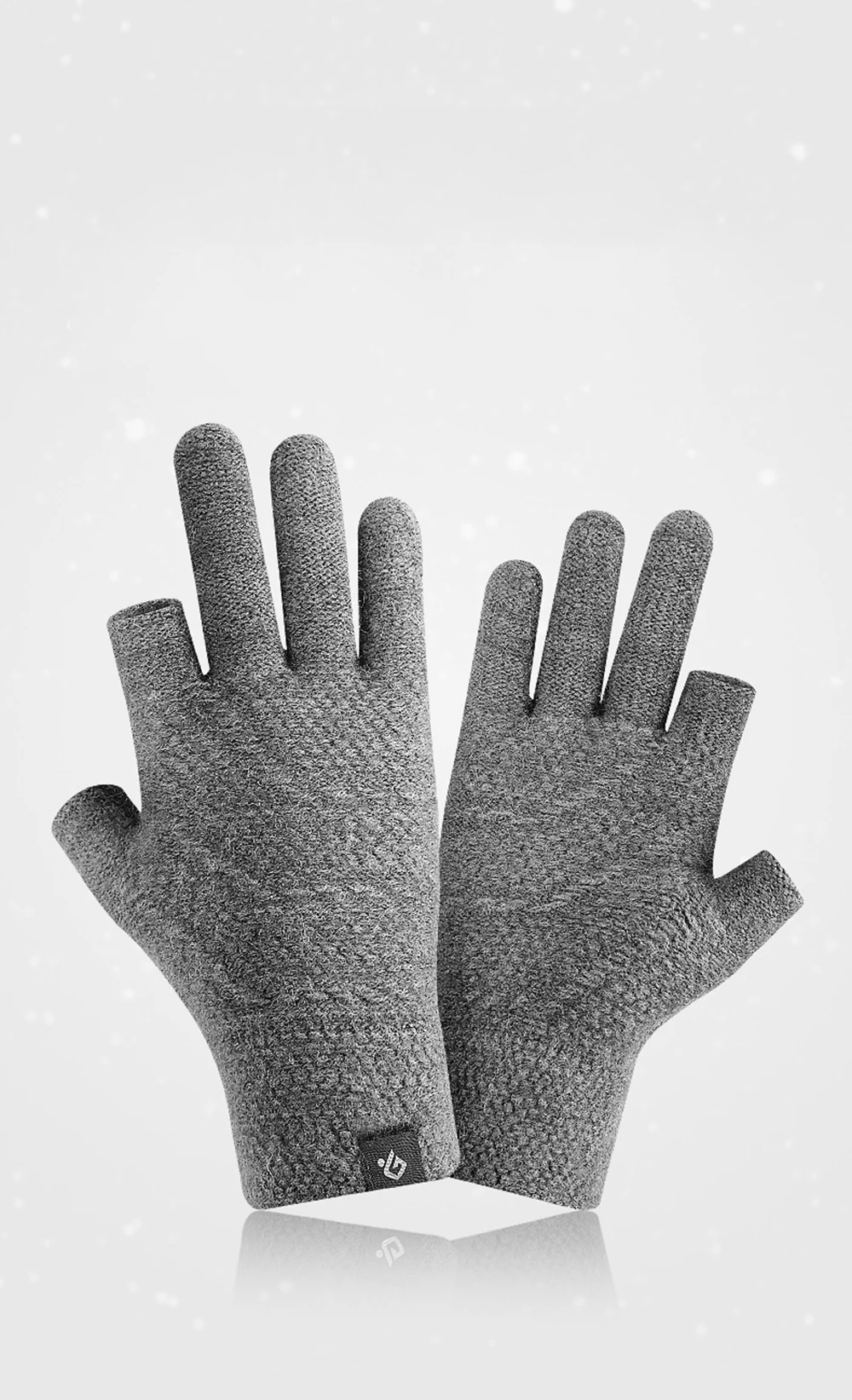 Осенне-зимние вязаные перчатки для мужчин и женщин с бархатом-10 ℃, теплые перчатки без пальцев для игр с надписью, бархатные перчатки для езды и вождения