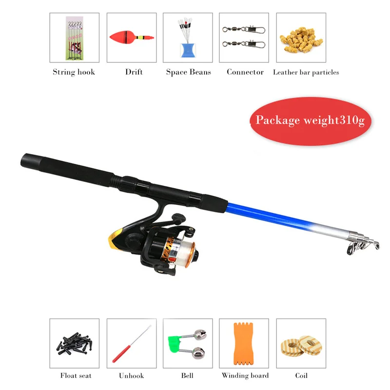 1.8m Beginner Fishing Rod Combo with Portable fishing Gear Accessories Ultra Light Retractable rod and Reel Sea Pole Set 1.8m Beginner Fishing Rod Combo with Portable fishing Gear Accessories Ultra Light Retractable rod and Reel Sea Pole Set