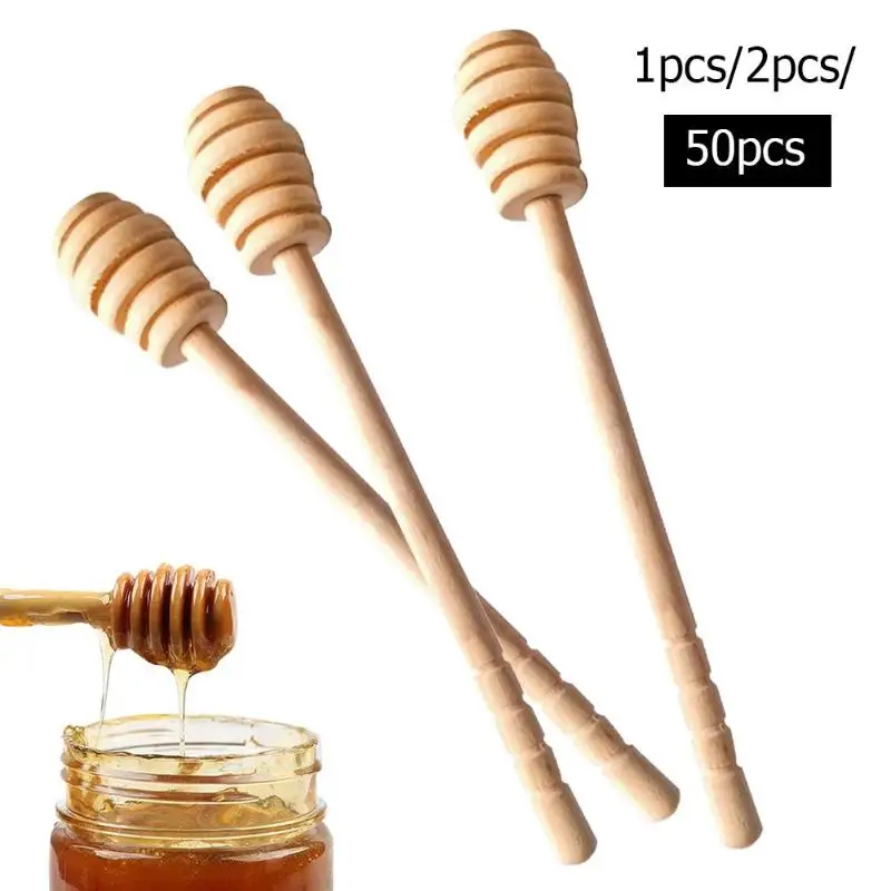 1/2/50 шт. практичная деревянная мешница с длинной ручкой для меда баночка мешалки