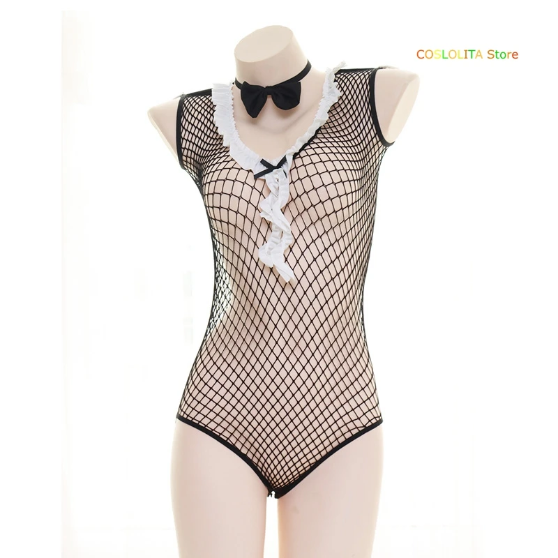 Японская сетчатая одежда с кроликом для девочек ажурные носки пижамы Sukumizu сна