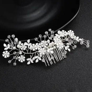 

Small Flowers Wedding Headdress Hair Combs Bridal Hair Comb Accessories Jewelry Headpiece For Women FS145