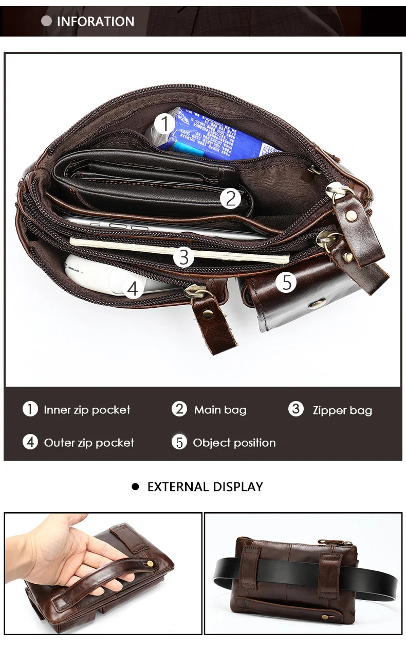 Aimeison поясная сумка из натуральной кожи, Мужская поясная сумка, забавная поясная сумка, Мужская поясная сумка с цепочкой для телефона