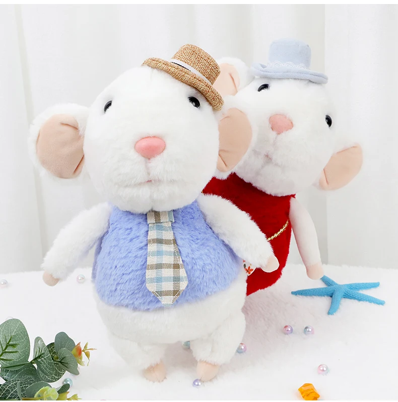 Candice guo плюшевая игрушка чучела Кукла мультфильм животное Зодиак китайский год мышь крыса пара влюбленных ребенок Рождественский подарок 1 шт