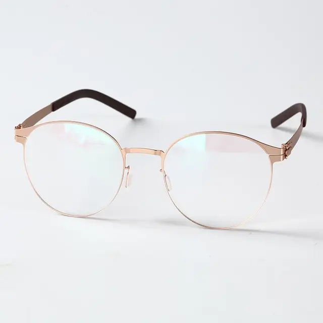 $US $35.75 2021 New German Brand Design Glasses Men Medical Stainless Steel Retro Round Eyeglasses Women Lightweight Spectacle Frame GROOT