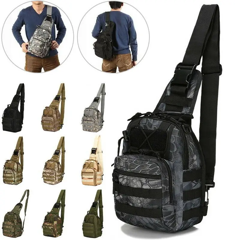 

Men Chest Bag Shoulder Bag Sling Zipper Messenger Bag Lightweight Large Capacity Waterproof Short Trip Mobile Phone Bag K-BEST