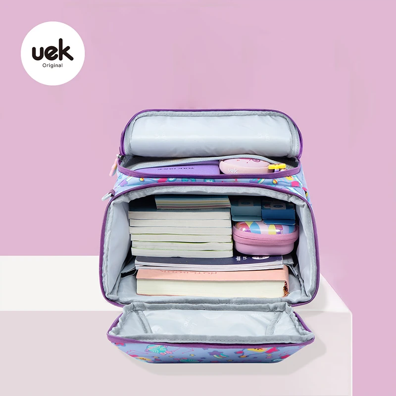 Uek рюкзак для начальной школы школьный девочек Оксфорд водонепроницаемый