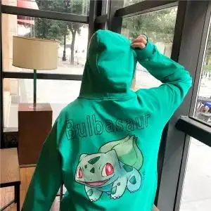 Kawaii толстовка с покемоном Женская милая японская кофта Harajuku Толстовка с длинным рукавом зимняя куртка Пикачу с капюшоном уличная одежда женские топы - Цвет: 2