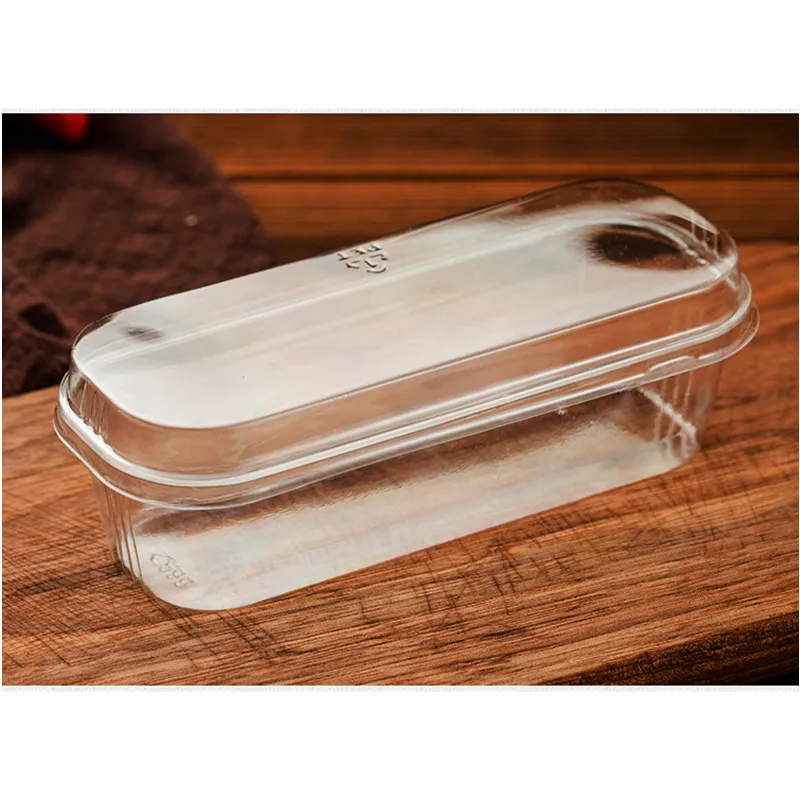50pcs High quality square transparent ice cream cake plastic cup creative fruit salad dessert takeaway packaging cup with lid - Цвет: cup and lid