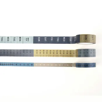 

Cool Dark Color Office Fashion DIY My Timeline Washi Tapes Creative Weekly Time Scheduler Planner Supplies 8mm/15mm*8M
