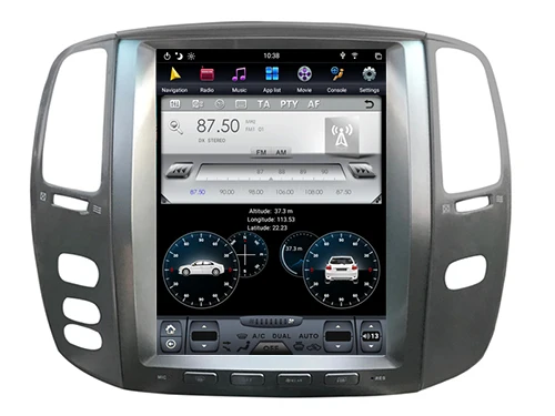 Китайский хороший Tesla Android 8,1 навигация для Lexus LX470 2004-2006 Bluetooth радио gps Мультимедиа PX6 процессор вертикальный экран