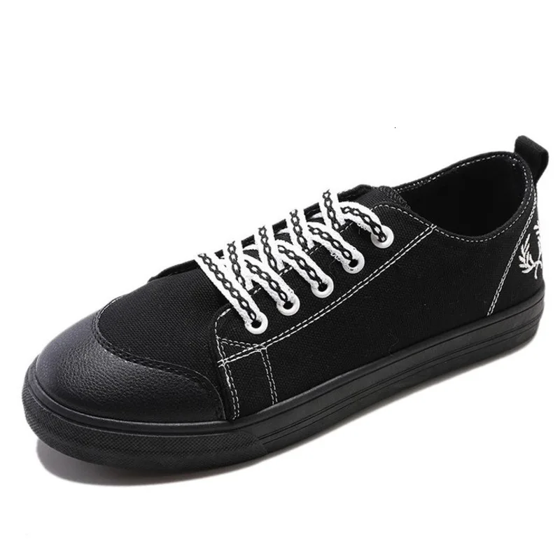 

Women Canvas Sneakers Vulcanized Shoes White Black Girls Flats Walking INS Korean Fashion Autumn Classic Casual Shoes Woman