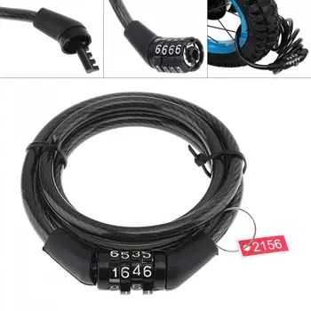 

High Quality Portable Code Password Bike Combination Lock Bike Cable Lock Security Coded Steel Wiring Bicycle Safety Lock