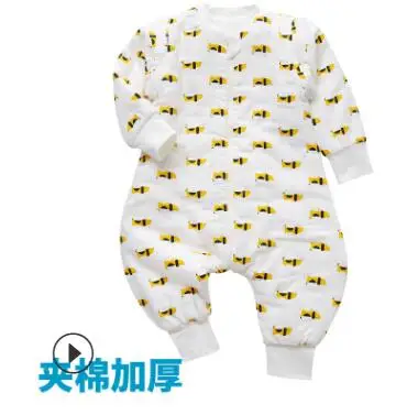 yellow Детский спальный мешок; Зима г.; муслиновый спальный мешок для малышей; плотные детские спальные мешки с длинными рукавами; спальный мешок для малышей; От 1 до 5 лет - Цвет: yellow