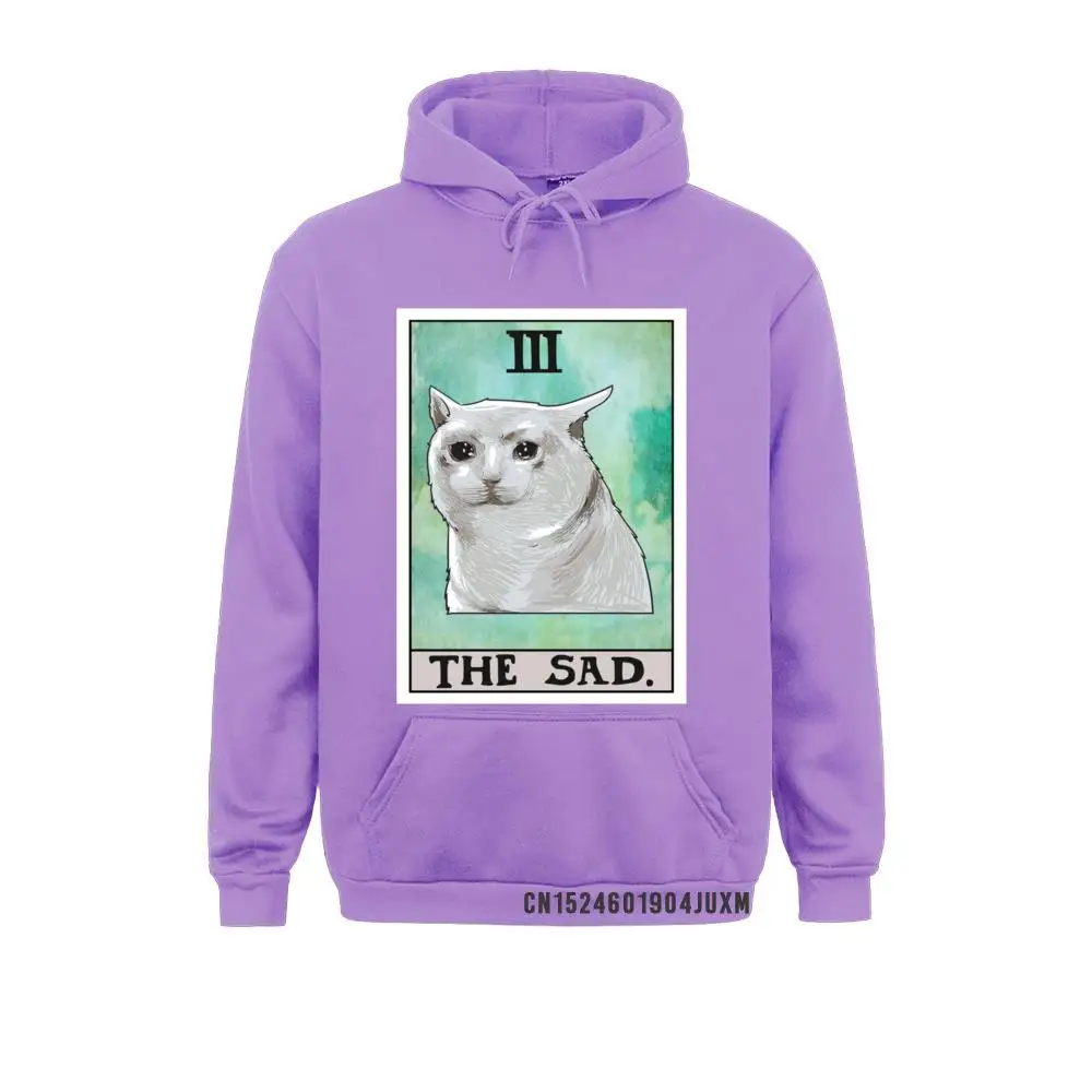 Latest Youth Sweatshirts The Sad Cat Tarot Card Funny Meme Pu over Hoodie__474 Europe Hoodies Summer/Autumn  Clothes Long Sleeve The Sad Cat Tarot Card Funny Meme Pu over Hoodie__474purple
