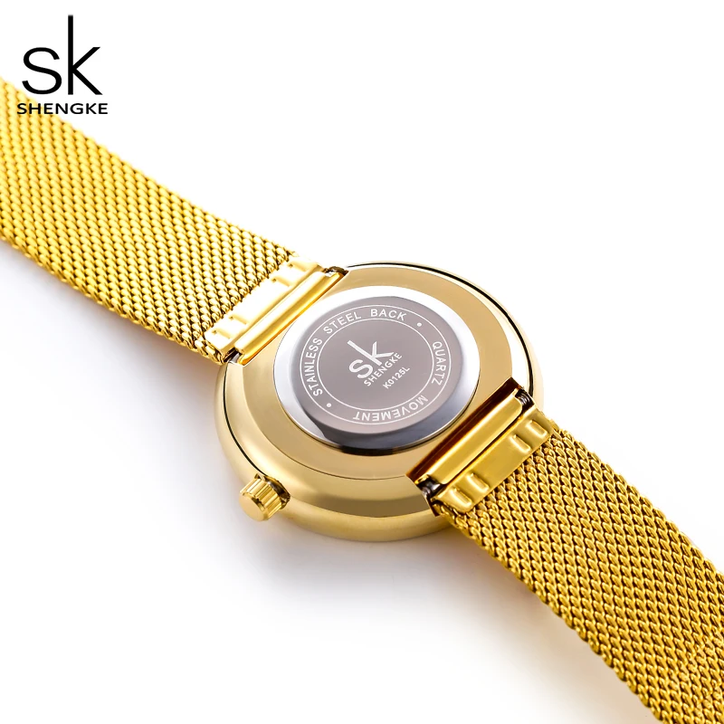 Shengke, женские часы, золотые, лучший бренд, роскошные часы для женщин, кварцевые, водонепроницаемые, женские наручные часы, для девушек, часы