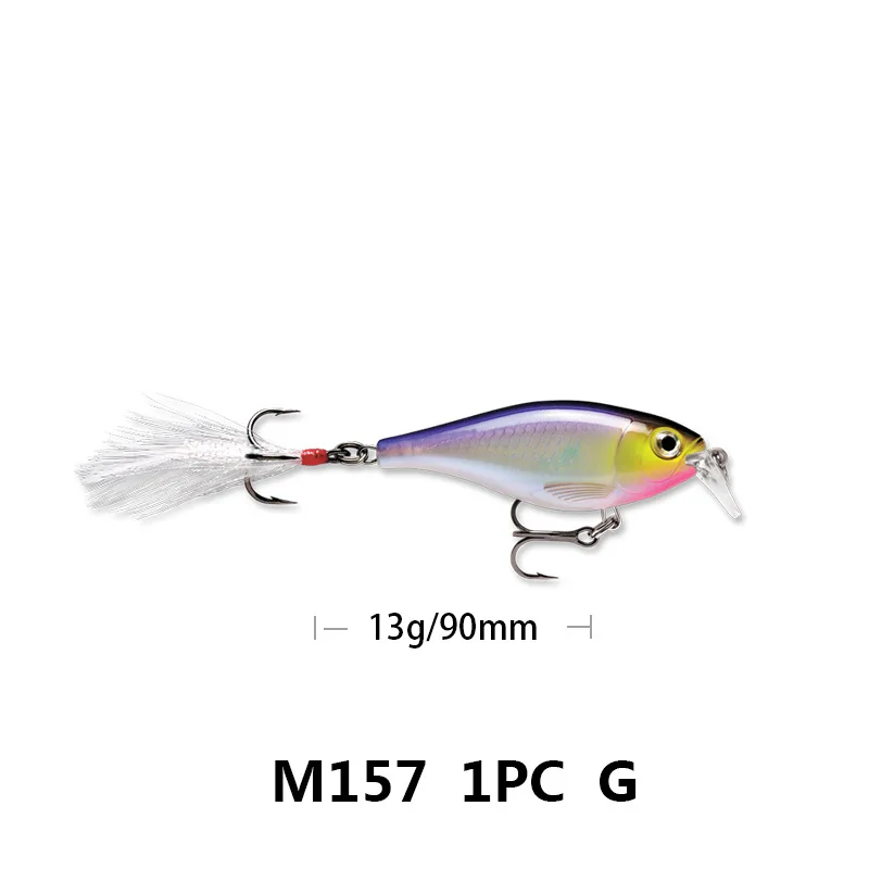 Minnow wobblers fishing gear lure trout Artificial hard bait jerkbait surface dog walking 90mm 13g for bass pike perch - Цвет: G