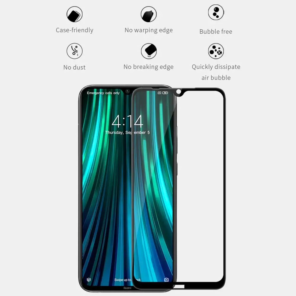 Nillkin XD CP+ MAX закаленное стекло для xiaomi redmi note 8 полное покрытие 3D протектор экрана