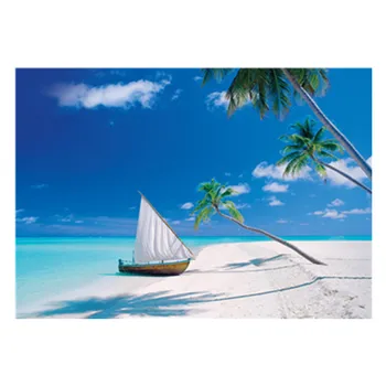 

5D DIY Diamond Painting Full Circle Rhinestone Landscape Beach Embroidery Painting Decoration