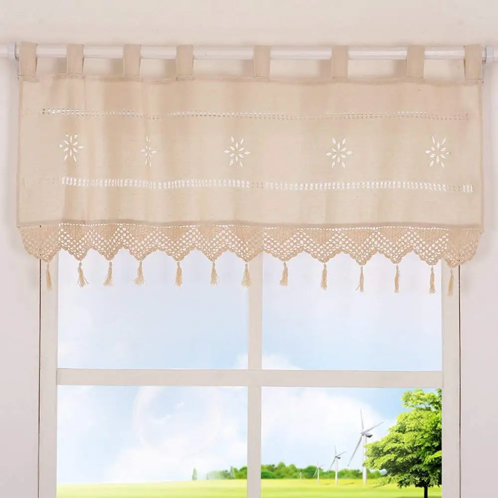 Country Style Linen Home Kitchen Window Cafe Curtain Drape Divider Panel Screen