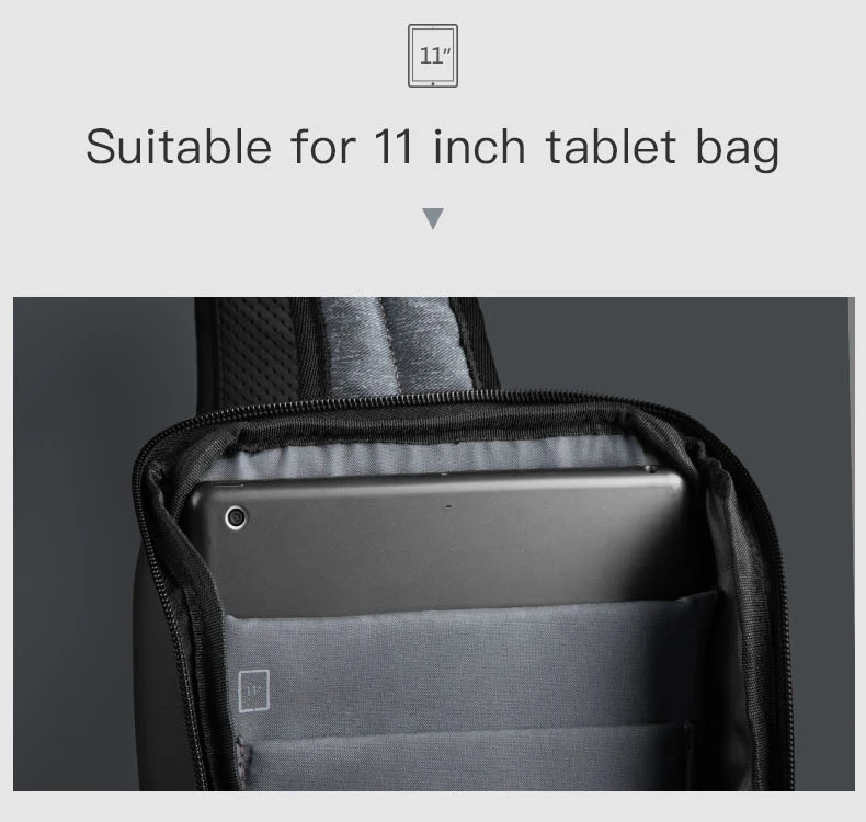Kingsons сумка через плечо для IPad Pro Air 3 11 дюймов планшет для мужчин Fatshion нагрудный мешок большой емкости водонепроницаемый стиль