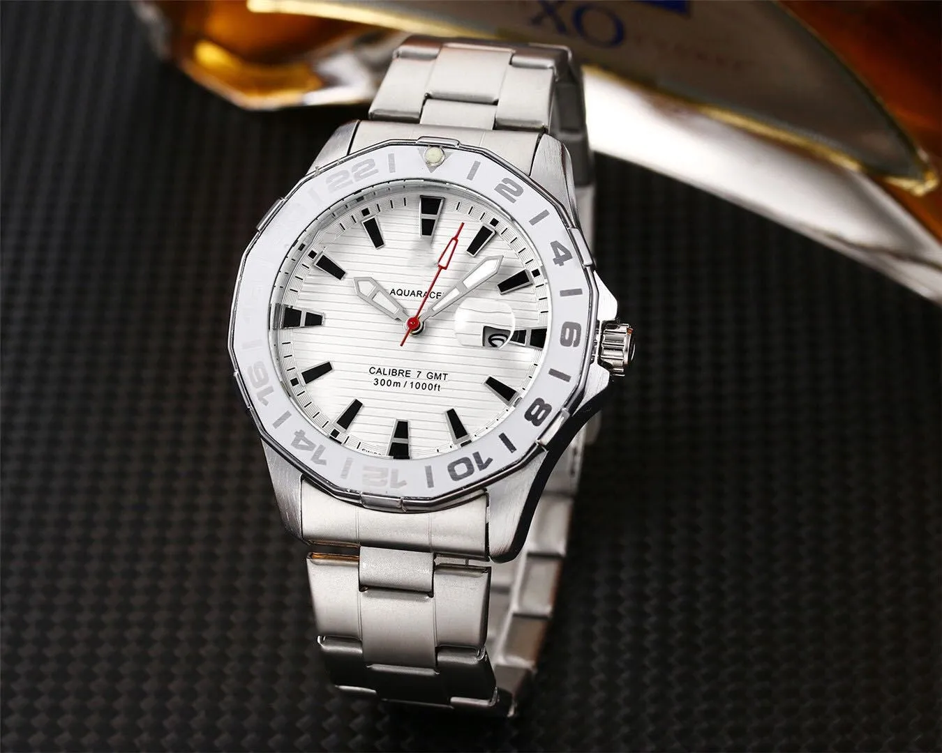 WAZ2114.BA0875-Reloj de pulsera para hombre, de cuarzo, de lujo, tonneau, Tourbillon automático, para negocios, Aquaracer