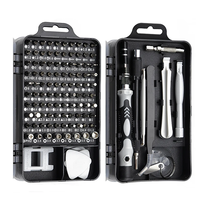 

Precision Screwdriver Set 115 In 1 Bit Chrome Magnetic Screw Driver Torx Bits Insulated Multitools Phone Repair Hand Tools Kit
