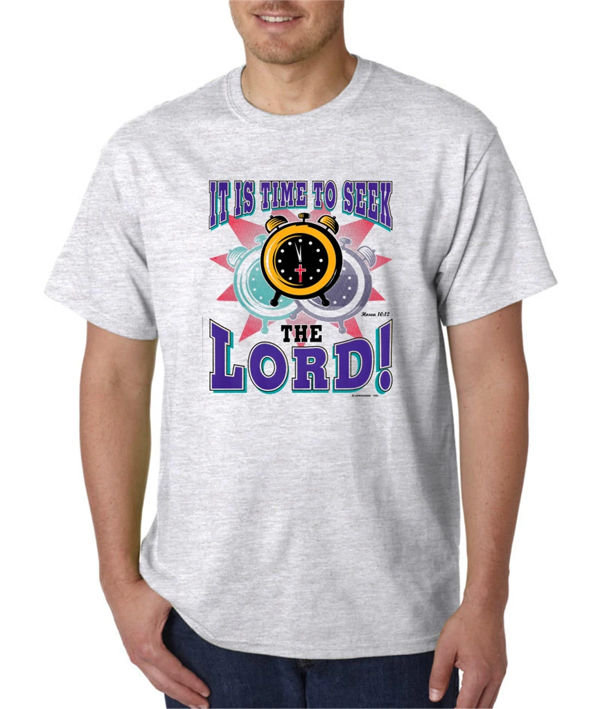 Hecho en EUA Bayside camiseta Christian es tiempo de a rezar ropa deportiva camiseta|Camisetas| - AliExpress