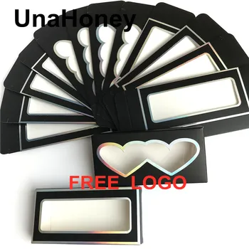 

wholesale paper Eyelash Packaging Box laser Lash Boxes Packaging Mink Lashes Strip Empty Case Bulk Vendors makeup free logo