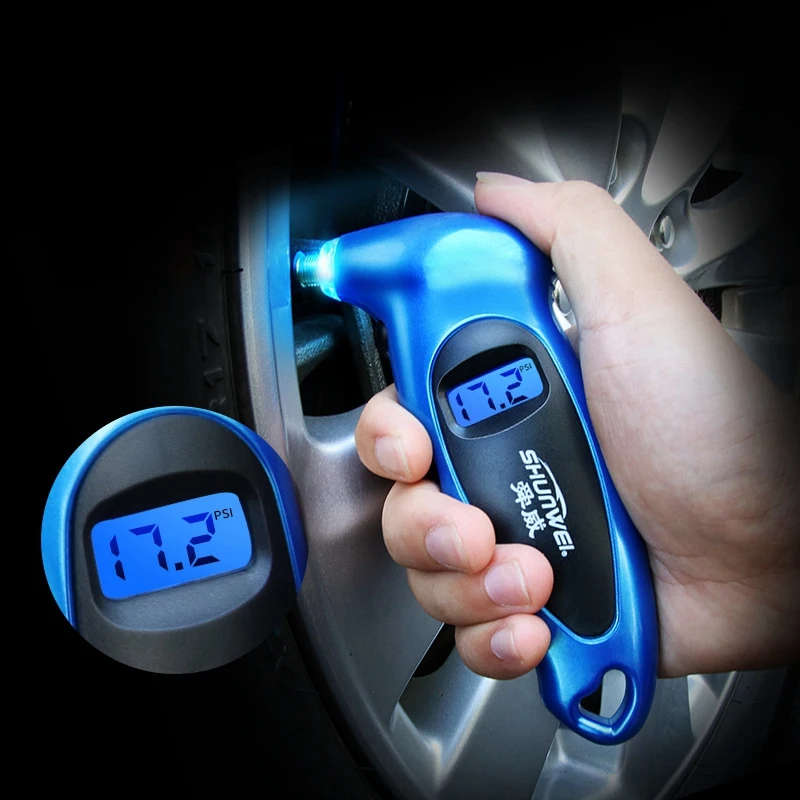 

Portable HandheldDigital Tire Pressure Gauge Monitoring LED Backlight Tire Pressure Tester Car Tire Pressure Gauge