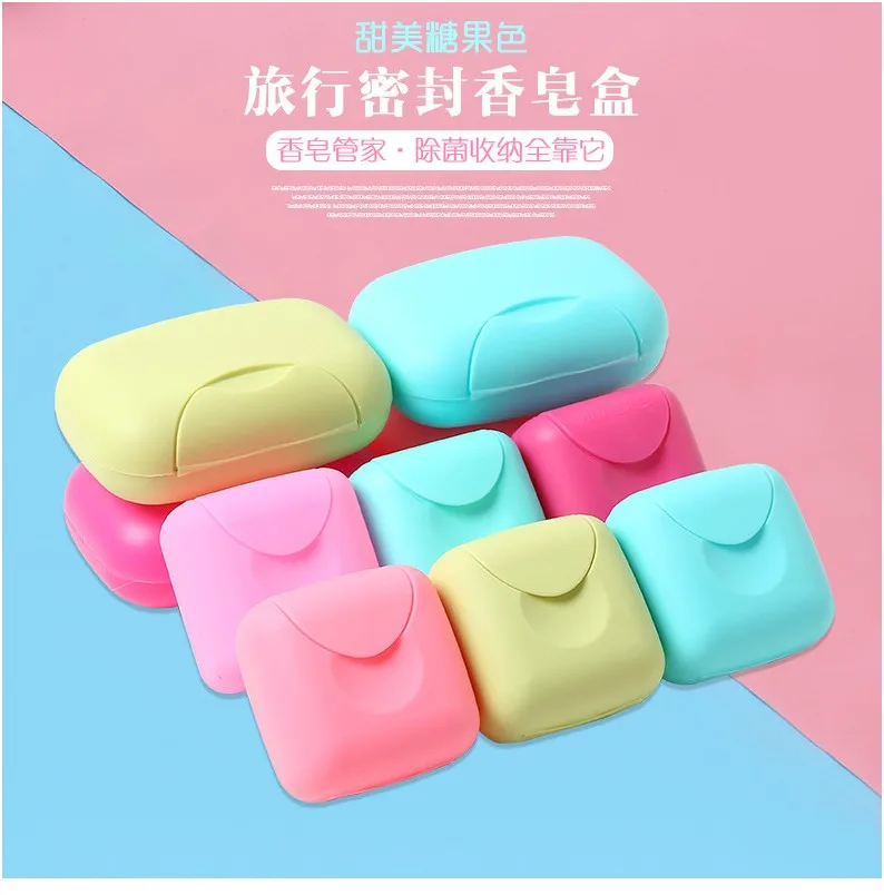 Anzo heng Creative Travel Handmade Soap Box Waterproof Soap Dish with Lid Portable Sealed Lock Soap Box