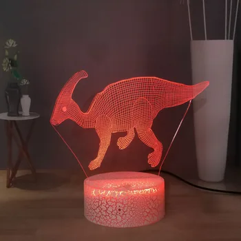 

Modern Dinosaur 3D Kids Night Light USB Remote Control LED Night Light Switch Bedroom Child Room Sleeping Desk Lamp Bedside Lamp