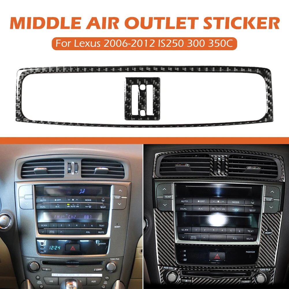 

Console Air Conditioning Vent Cover Convenient Practical User-friendly Design Carbon Fiber Trim Frame for LEXUS IS 06-12