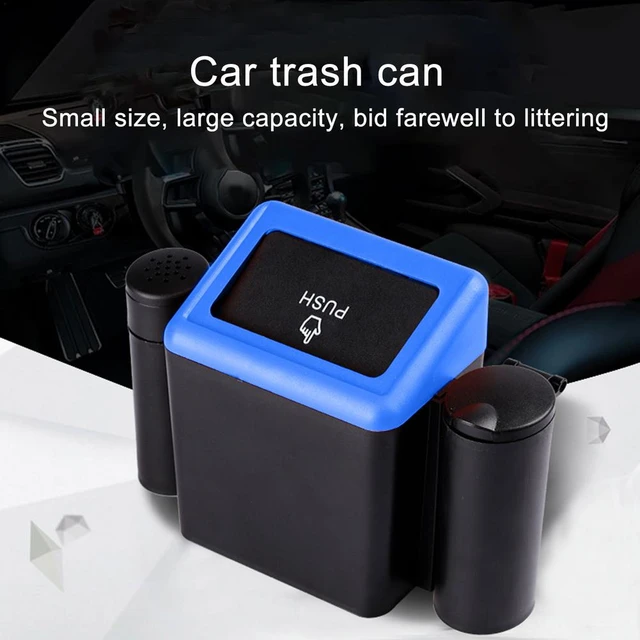 Car Trash Can with Lid Small Car Trash Bin Portable Vehicle Auto