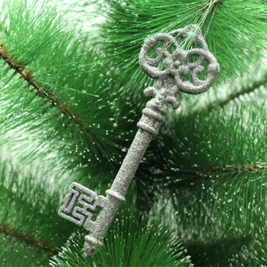 1PC Colorful Golden Onion Powder Pendant Keys Xmas Party Ornament Size 14.5CMX4.5CM DIY Christmas Tree Decorations Christmas Decorations