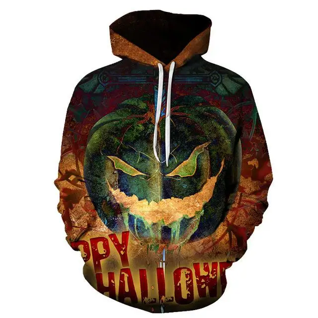 Halloween fears 3D pumpkin hoodie jumpers Halloween costumes fall/winter hoodies for men and women Regular - Цвет: LMWY-833