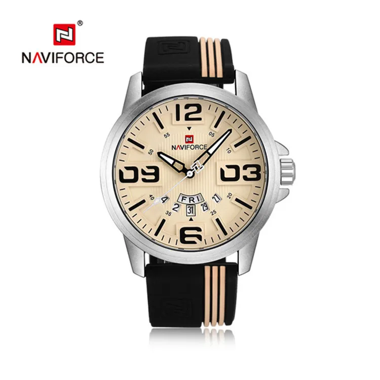 9123-SY Новые мужские часы NAVIFORCE модные спортивные кварцевые часы мужские часы лучший бренд класса люкс Бизнес водонепроницаемые часы Relogio Masculino - Цвет: 9123-SY