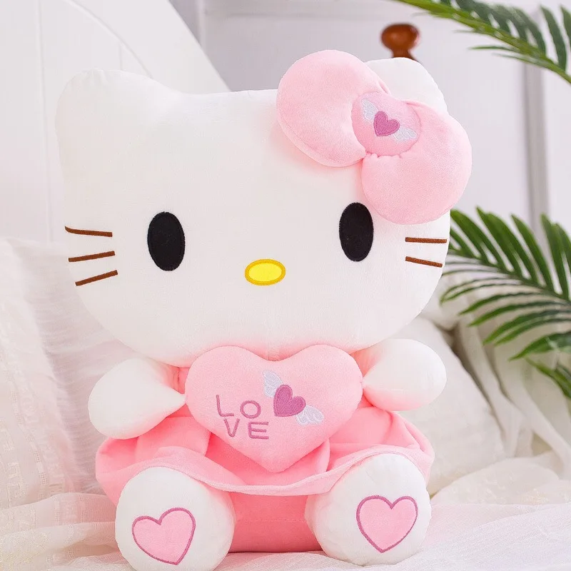 Новинка плюшевые игрушки Kawaii Kitty розовое платье с бантом кошка кукла мягкая