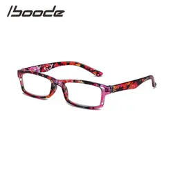 IBOODE Цветочные очки для чтения для женщин и мужчин квадратные пресбиопические очки женские мужские очки при дальнозоркости диоптрий