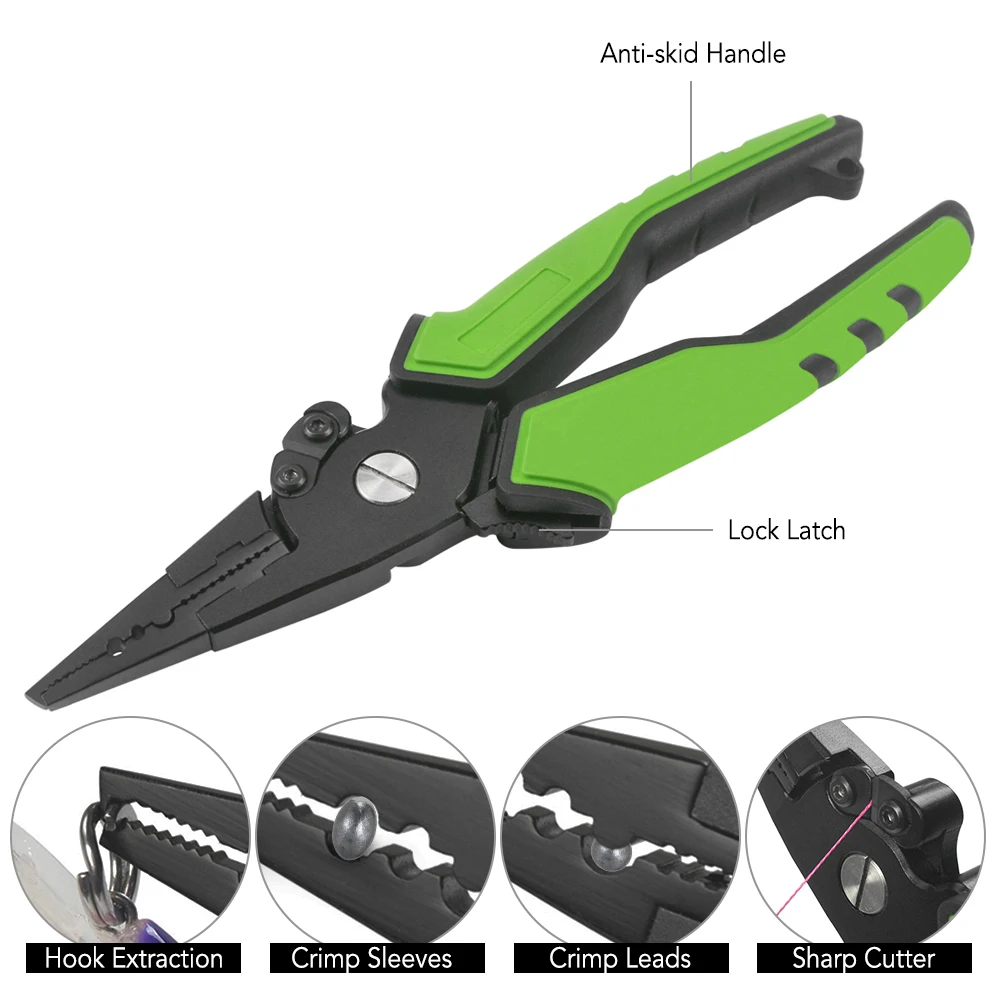 

Fishing Pliers Stainless Steel Line Cutter Curved Nose Remove Hook Fishing Multifunctional Plier Fishing Tackle