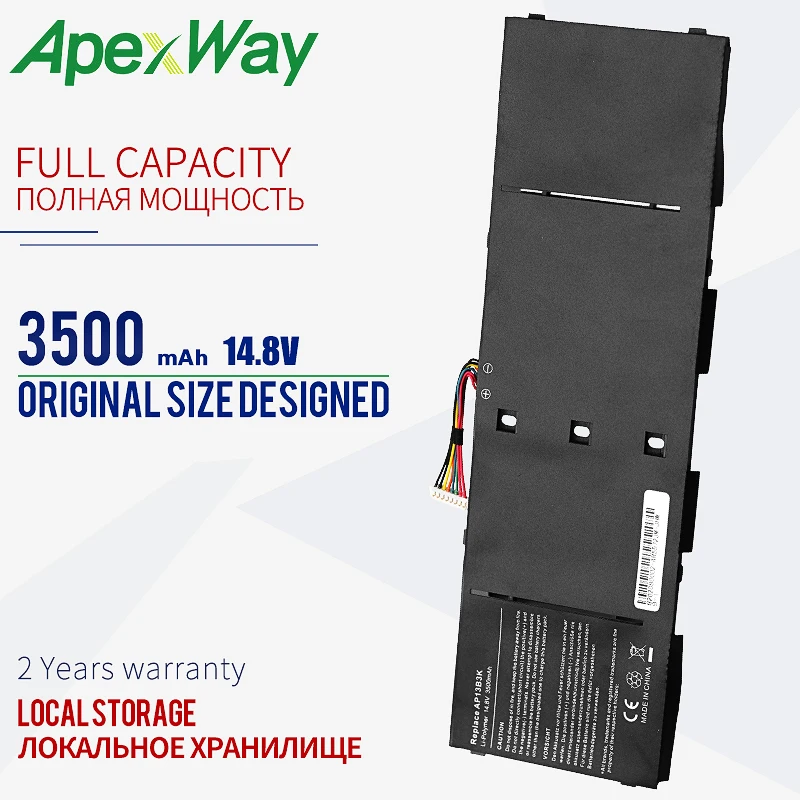 Apexway 3500 мАч 14,8 в ноутбука Батарея для acer V5-472 V5-572P R7-571 ES1-51 V5-472G V5-552PG ES1-511 V5-552P ap13b8k ap13b3k