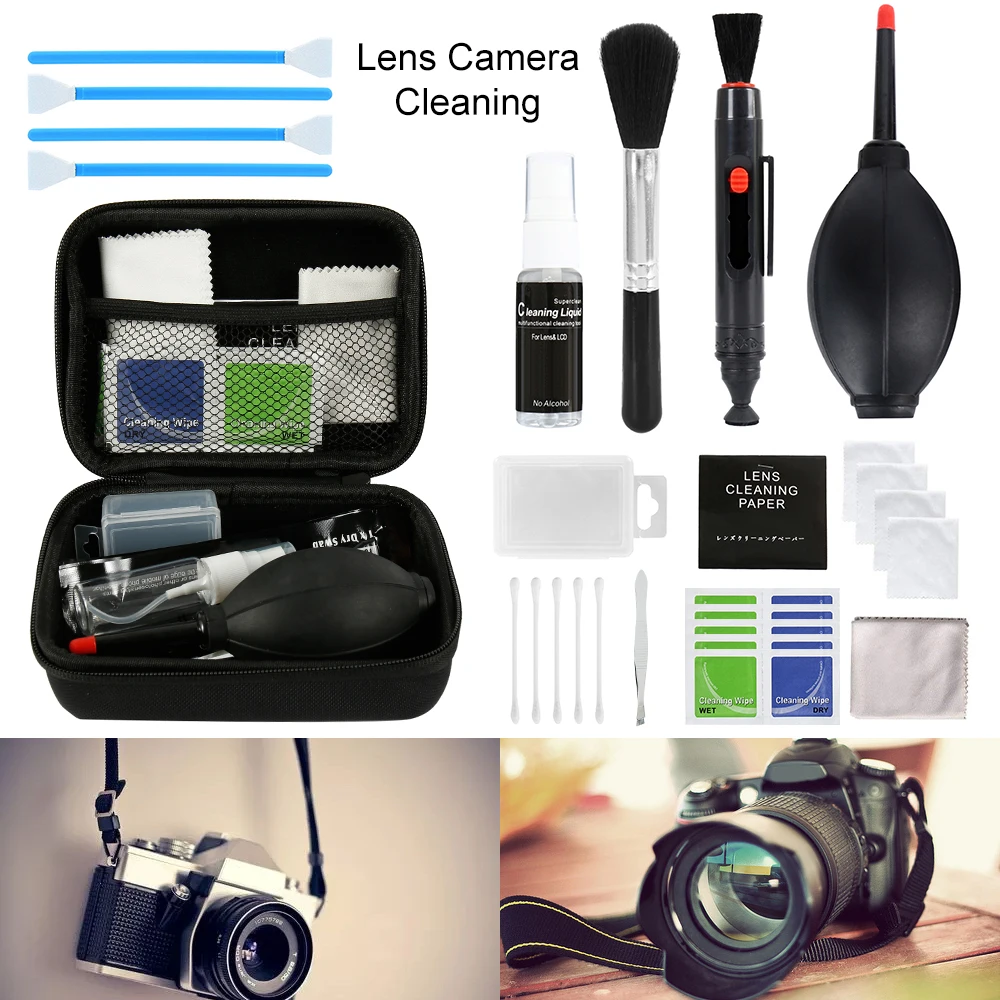 Juego de limpieza de lentes para cámara profesional, limpiador de Sensor para cámaras SLR, Fujifilm, Nikon, Canon, DV, 46 Uds.|Piezas para herramientas| - AliExpress