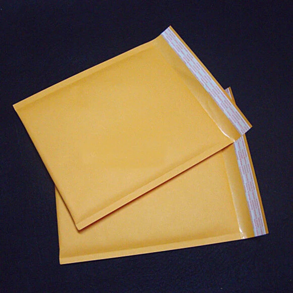 200X250mm Kraft Paper Bubble Envelopes Bags Yellow Bubble Mailers Padded Shipping Envelope With Bubble Mailing Bag 1 Pcs