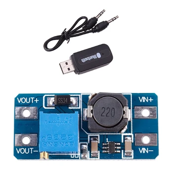 

DC/DC Step Up Boost 2-24 V 5-28 V Connect Modulo for Caricatore & 3.5mm Stereo o Music Speaker Receiver Adapter