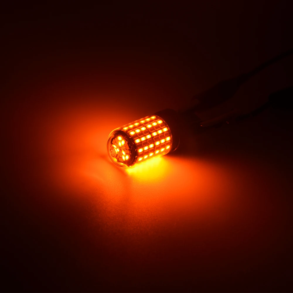 2 шт. 1157 BAY15D P27/5 Вт без полярности светодиодный Canbus 1157 3157 7443 168smd без ошибок автомобильные огни 12 В без гипервспышки Янтарный Белый Красный