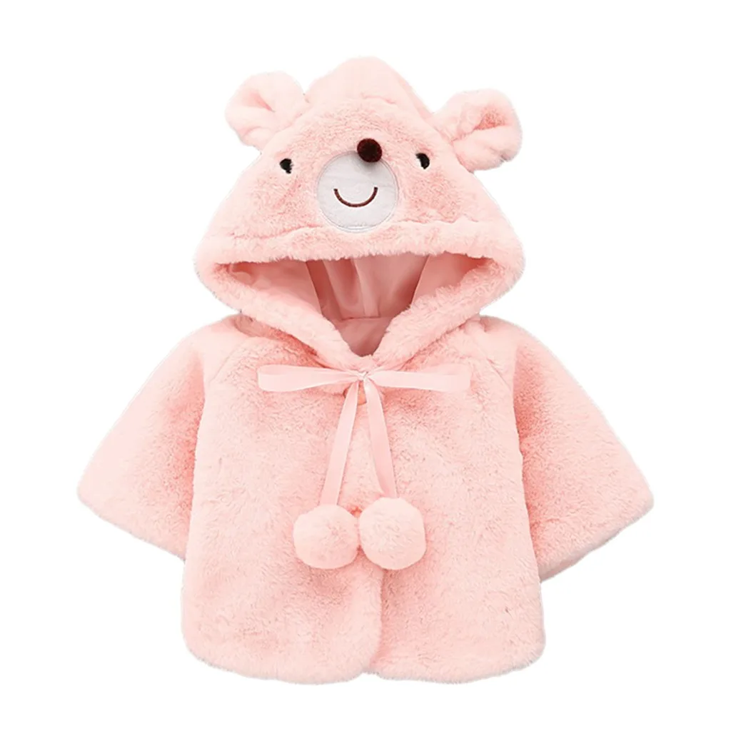 Toddler Baby girls Winter Long Sleeve Warm Cartoon Jacket Hooded Outerwear Coats New Arrival Dropshipping