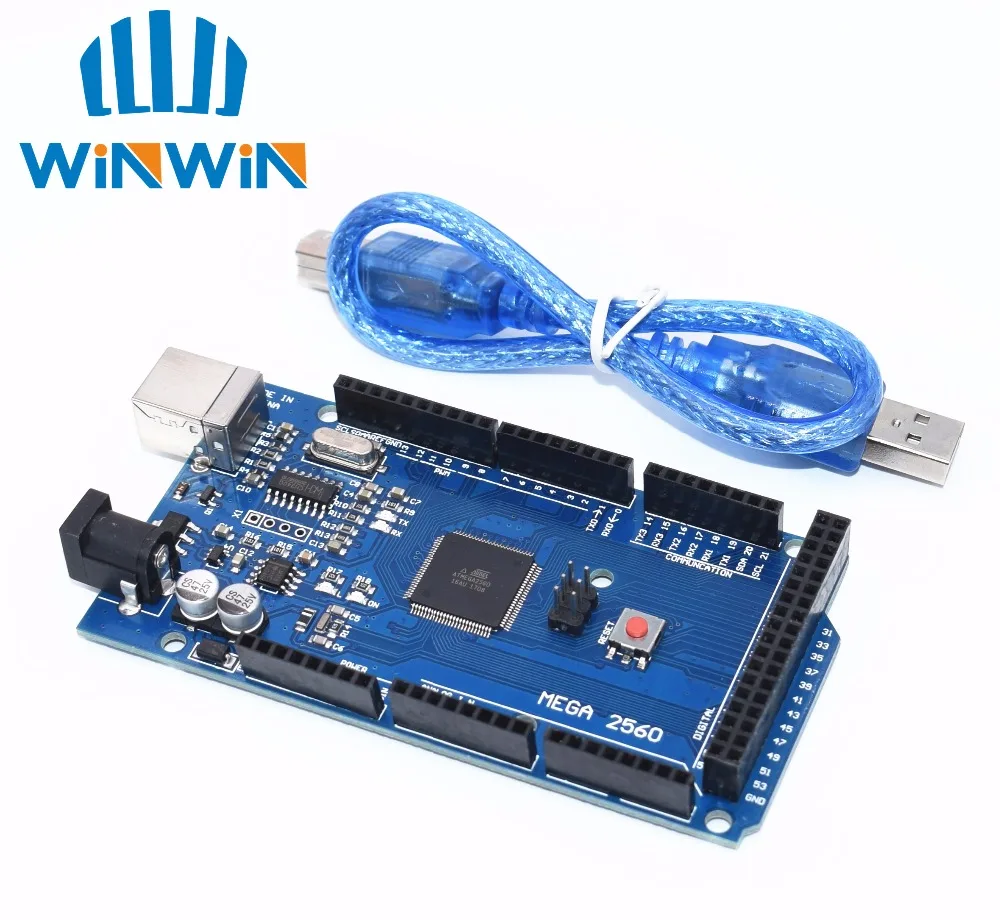 

10sets Mega 2560 R3 Mega2560 REV3 10pcs ATmega2560-16AU Board + 10pcs USB Cable